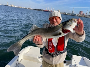 ボートフィッシング　釣り　シーバス　東京湾　京浜運河　マリンライセンスロイヤル