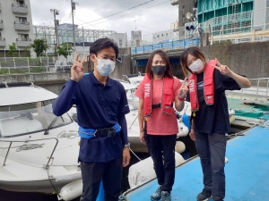 教習風景　マリンライセンスロイヤル東京　船舶免許　小型船舶操縦士教習風景