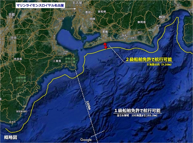 制限区域　水域　マリンライセンスロイヤル