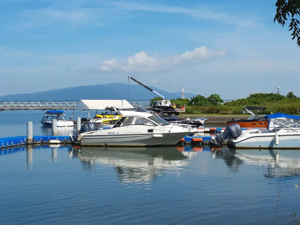 ボート免許の実技会場の写真