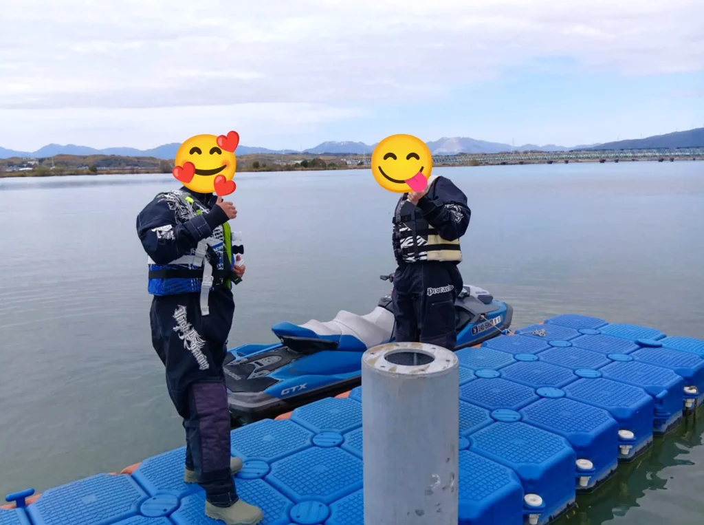 冬のジェットスキー免許の教習風景②