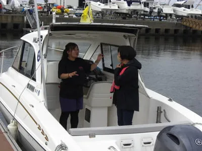 マリンライセンスロイヤル福岡　ボート免許　教習風景②