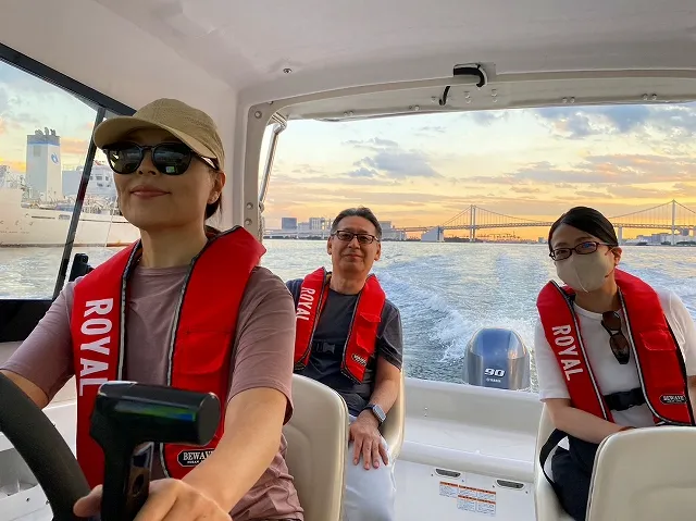 操船セミナー マリンライセンスロイヤル東京 サンセットクルージング操船セミナー