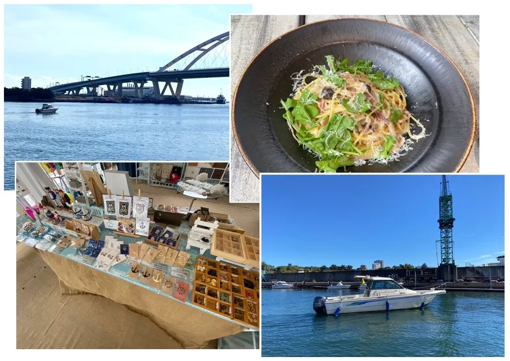 神戸ランチクルーズセミナー｜食事や操船場所の写真