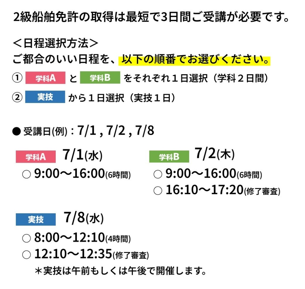 日程選択方法
