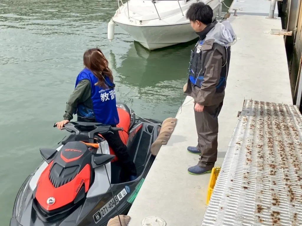 ジェットスキー免許 岡山ドック 教習風景③
